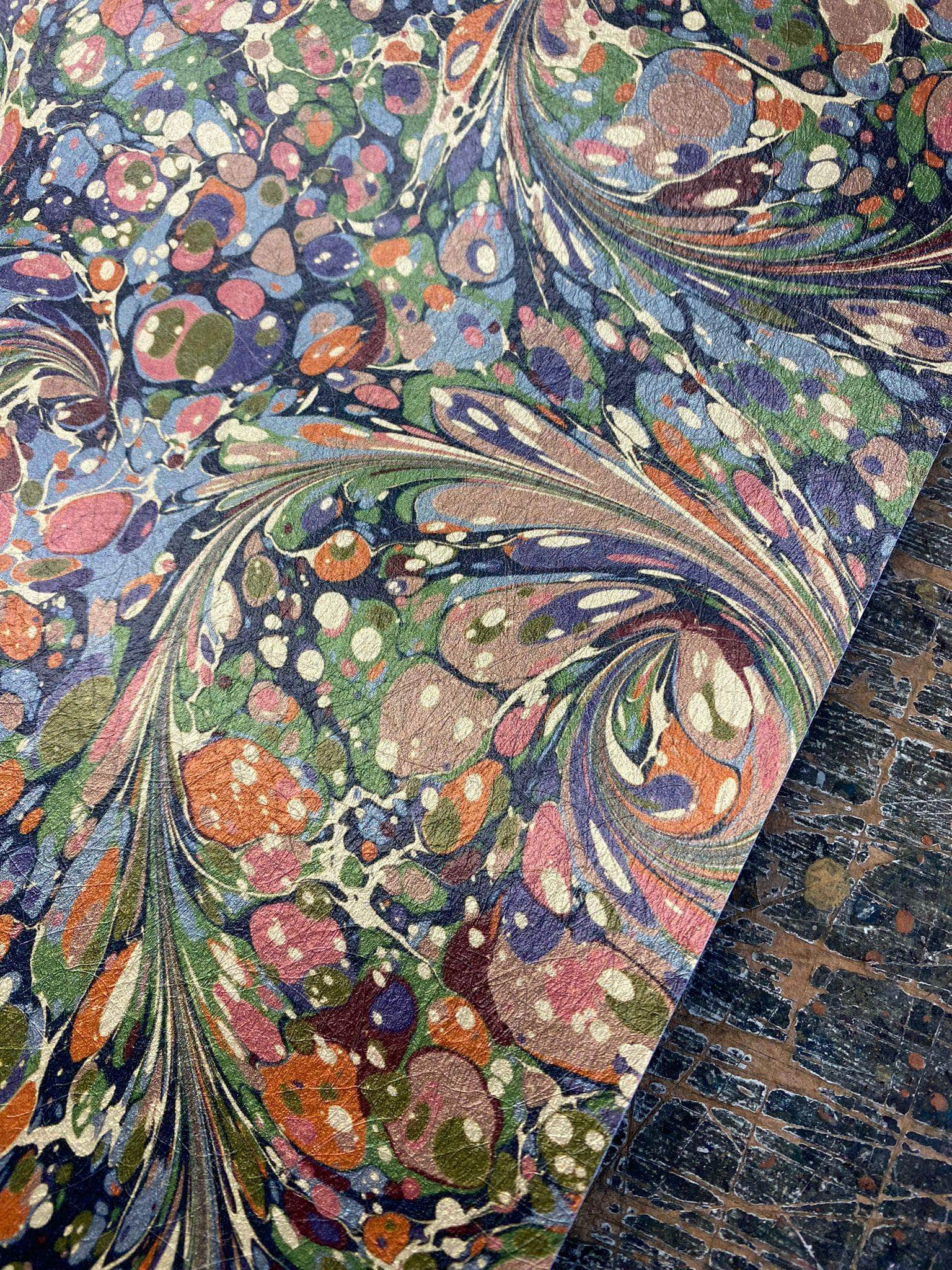 Marbled Wallpaper - 'Dusk' Col: 'Tourmaline'- Mica Coated Non-Woven