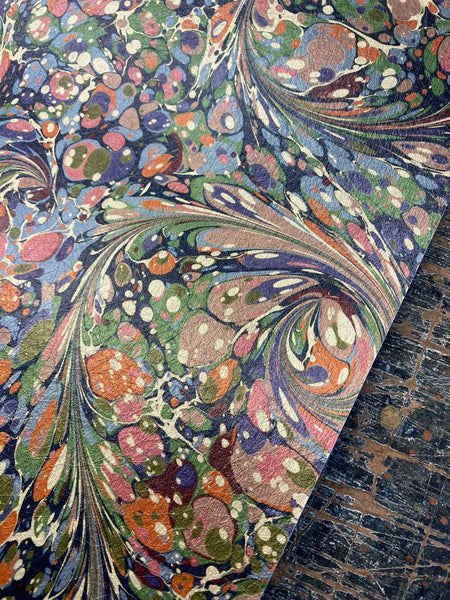Marbled Wallpaper - 'Dusk' Col: 'Tourmaline'- Mica Coated Non-Woven
