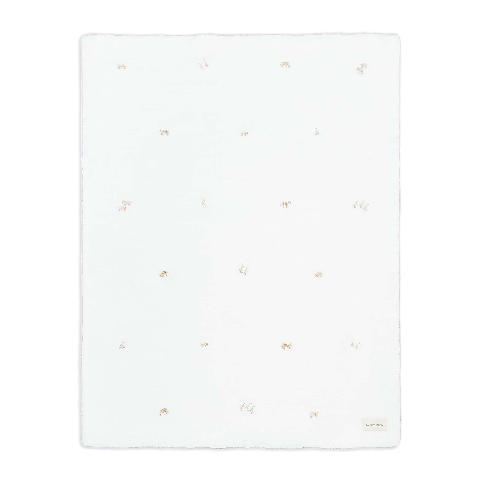 Embroidered Muslin Blanket - Little Farm