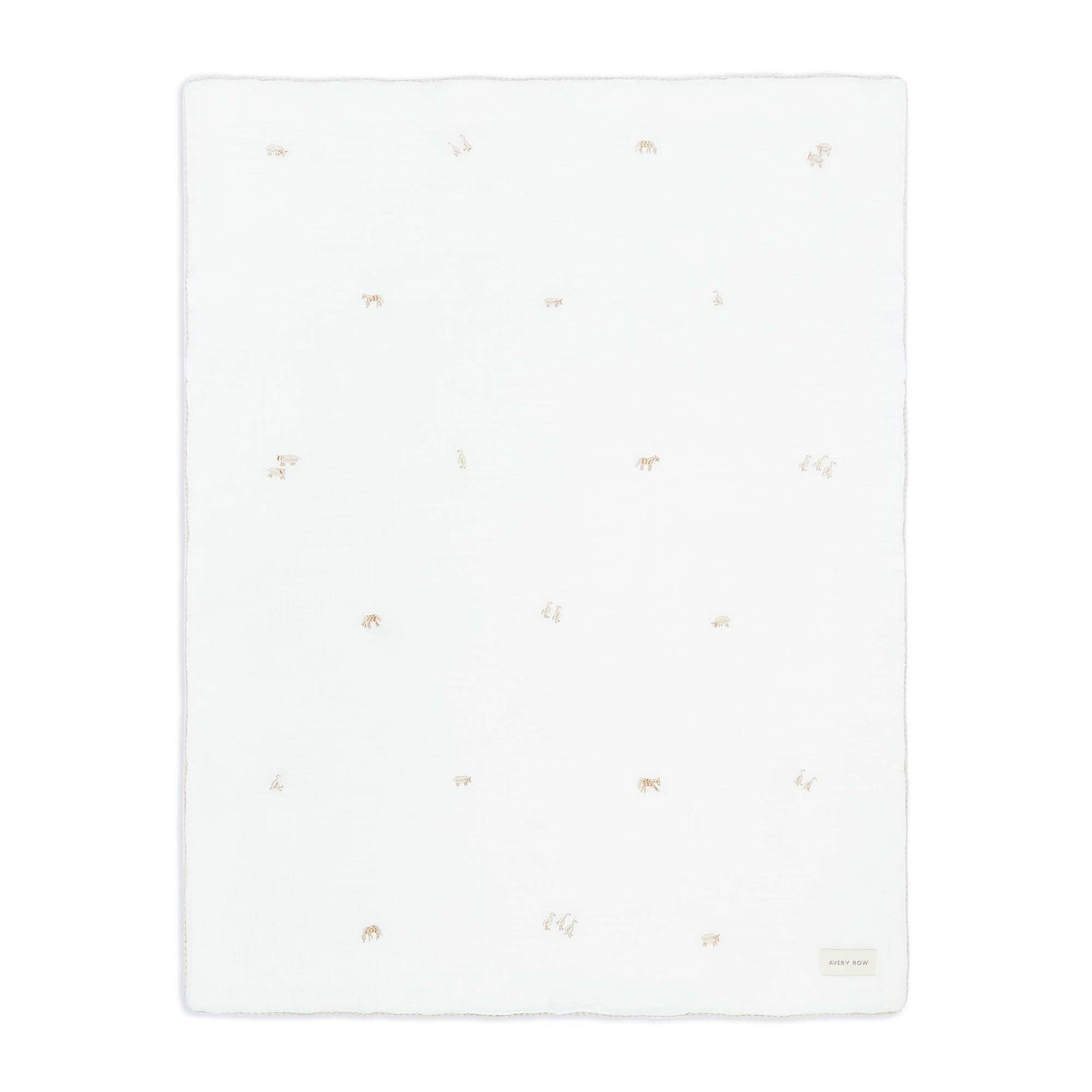 Embroidered Muslin Blanket - Little Farm