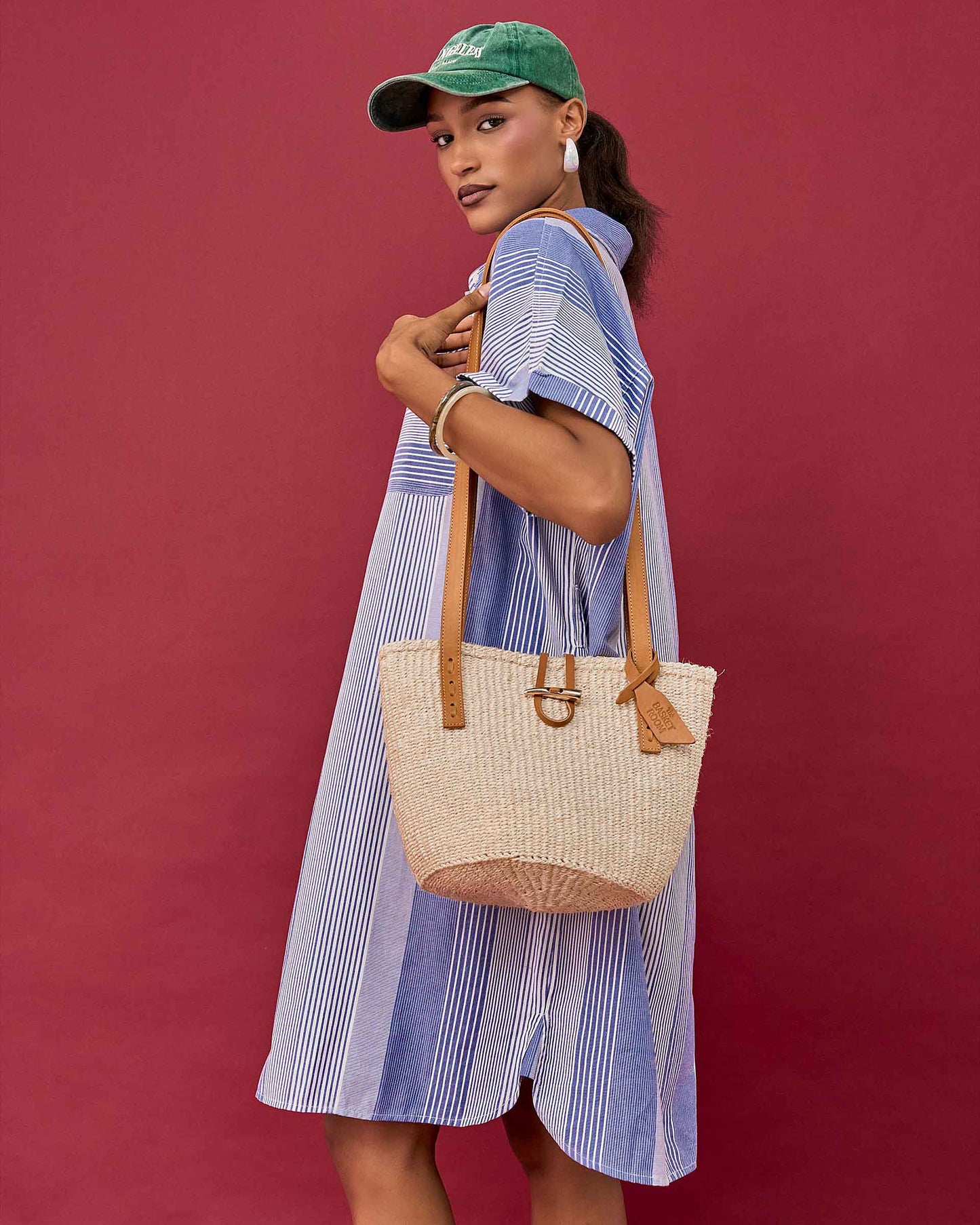 SEMA: Sisal and Leather Natural Shoulder Bag