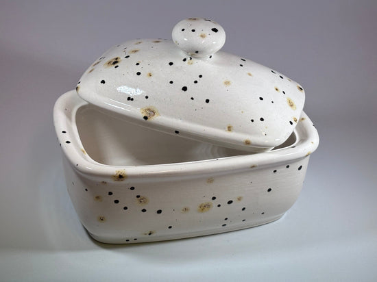 Butter Dish with Lid - Confetti Glaze