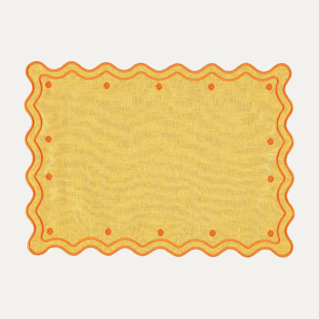 Óbidos Placemat, Yellow and Terracotta