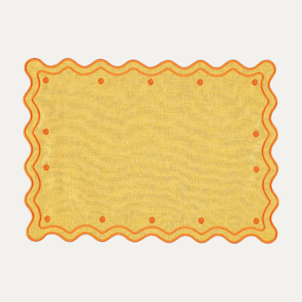 Óbidos Placemat, Yellow and Terracotta