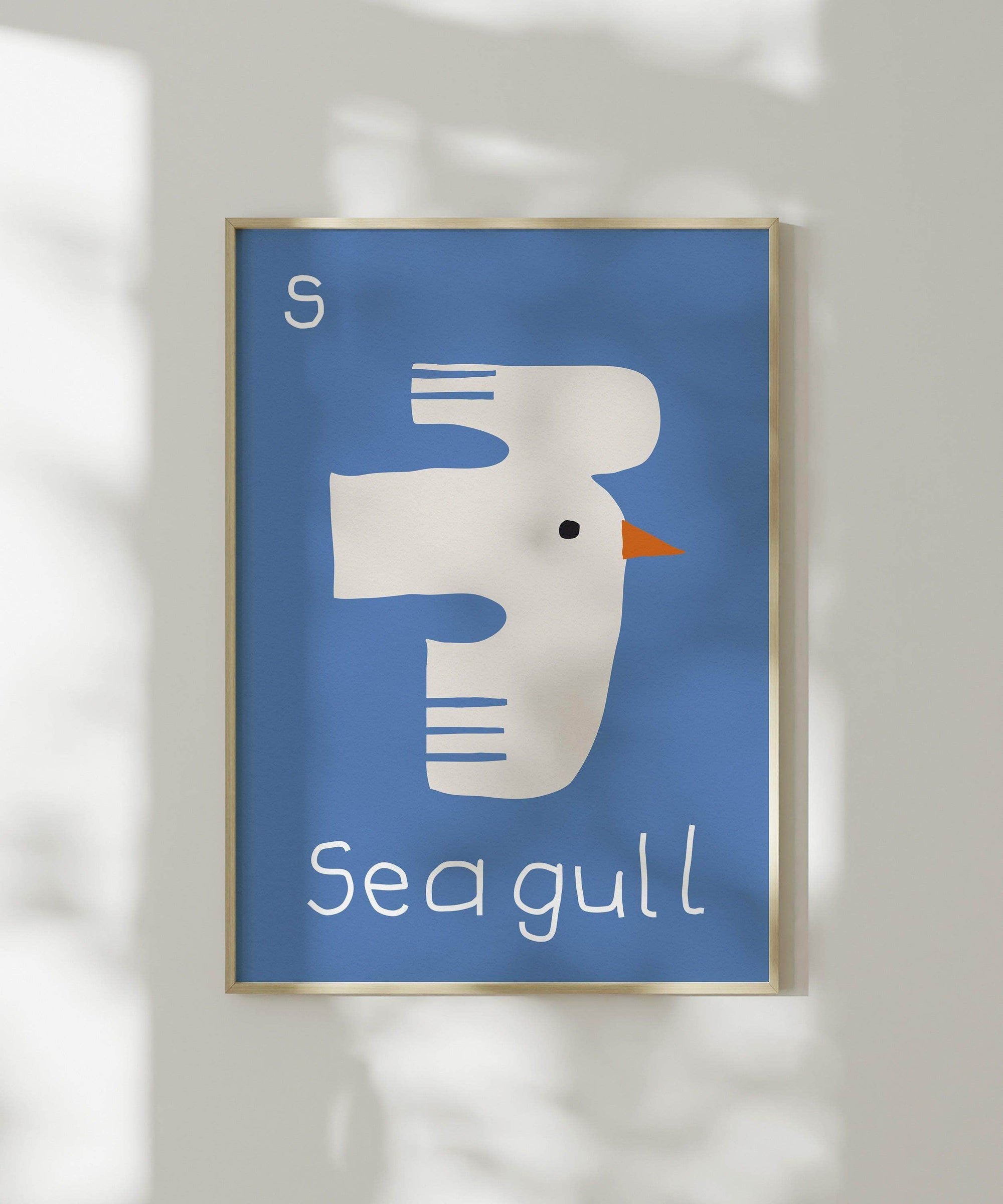 S for Seagull Print