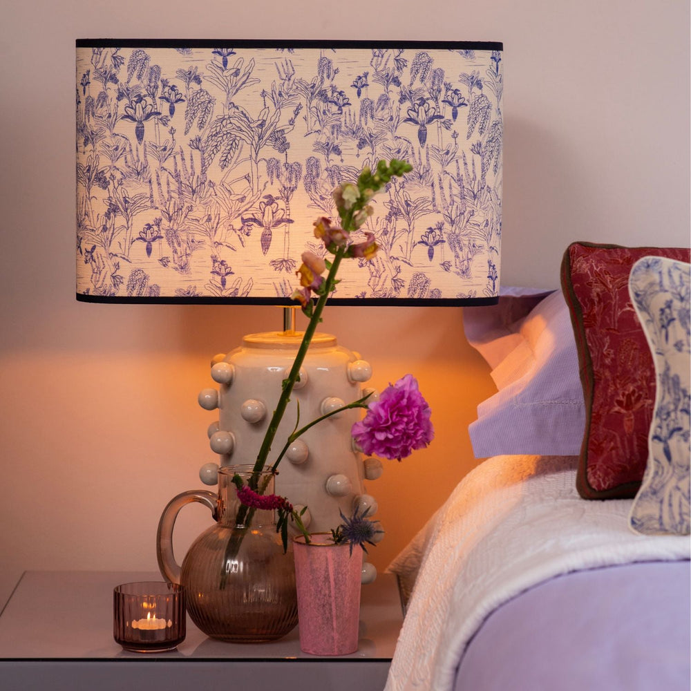 Tropicalia | Porcelain Blue Oblong 16" Lampshade