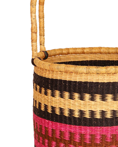 AFUA: Black, Pink & Brown Log or Laundry Basket