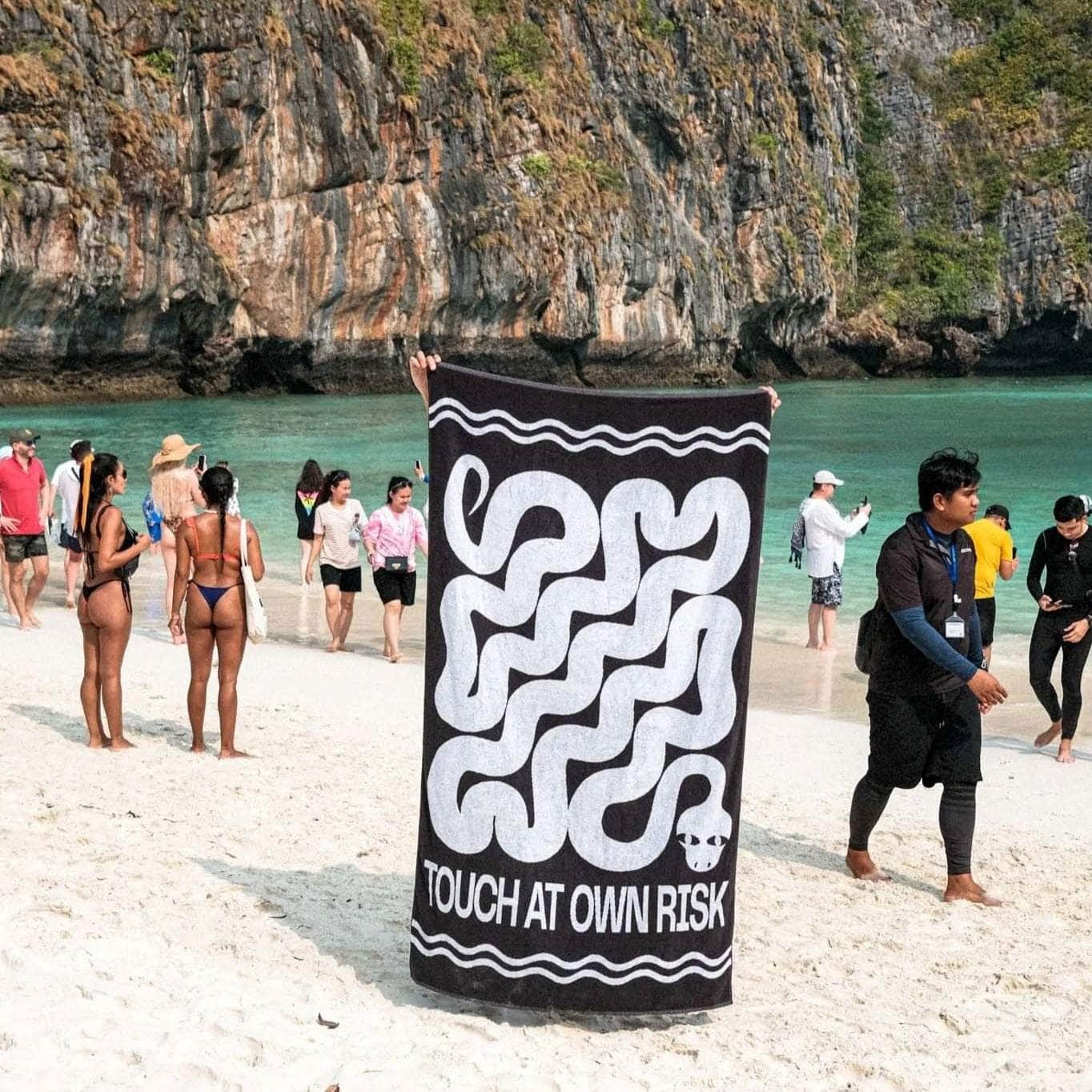 Touch at Own Risk Towel