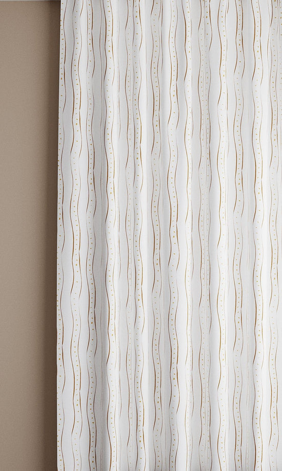 Rayure, Nutmeg Linen Fabric
