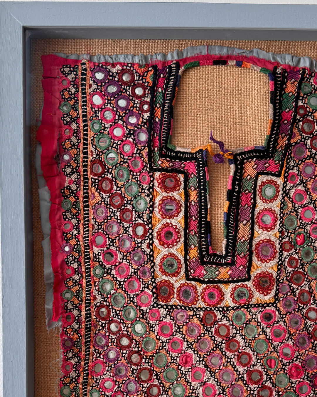 Framed Vintage Kutch Dress Bodice Panel