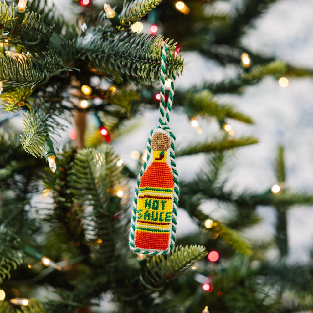 Needlepoint Icon Ornament - Hot Sauce