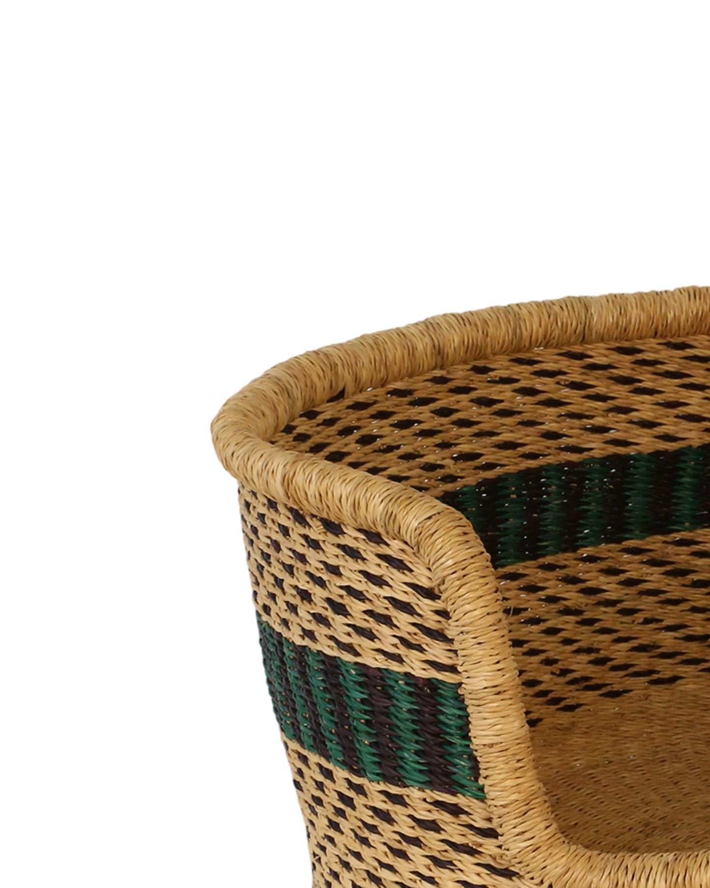 JILINKON: Black and Green Dog Basket - Large