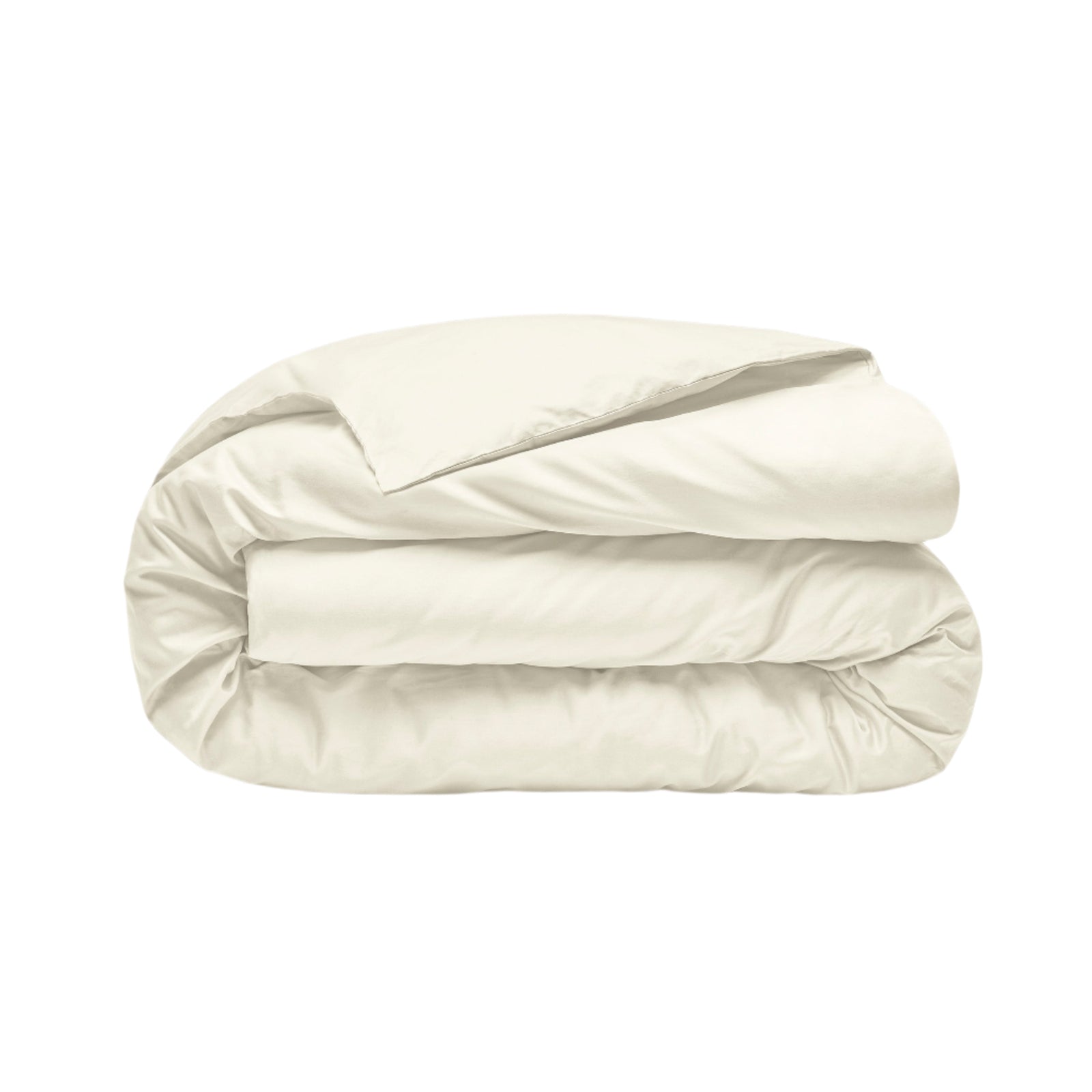 Sateen Organic Cotton Duvet Cover - Iridescent Ivory