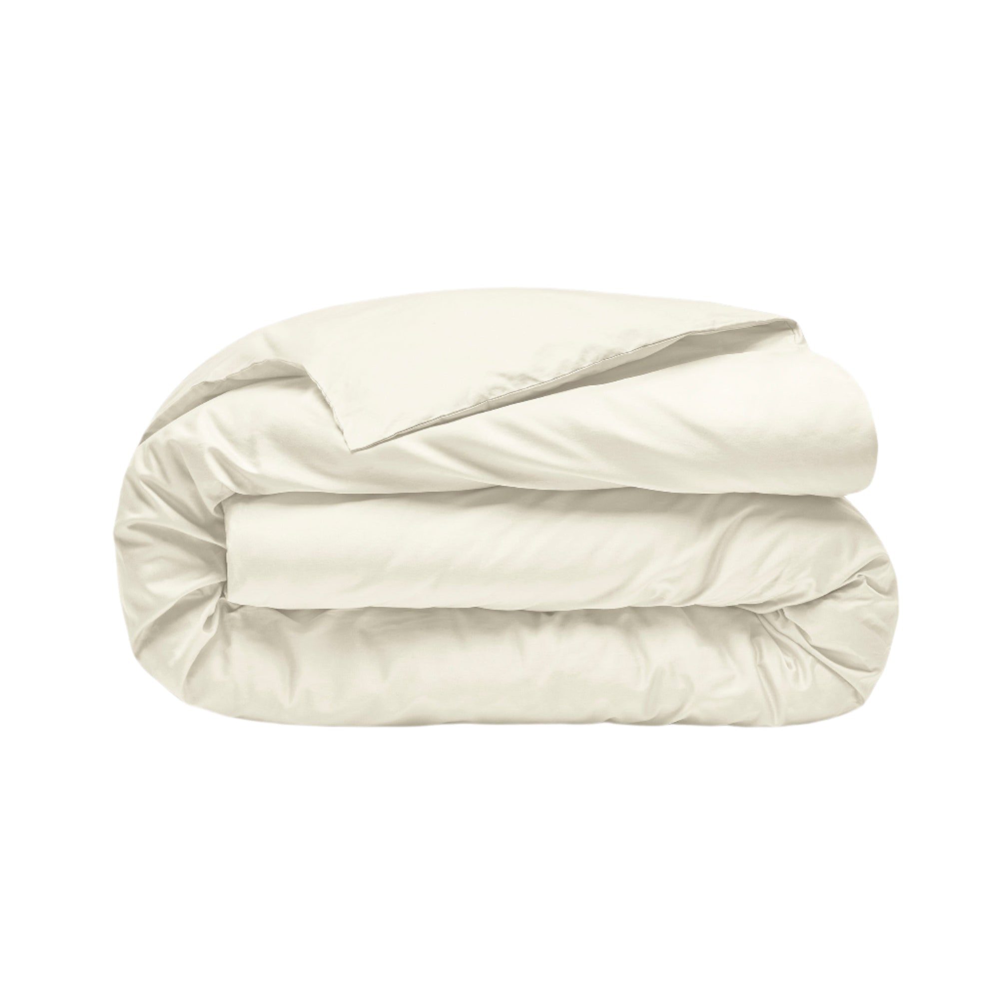 Sateen Organic Cotton Duvet Cover - Iridescent Ivory