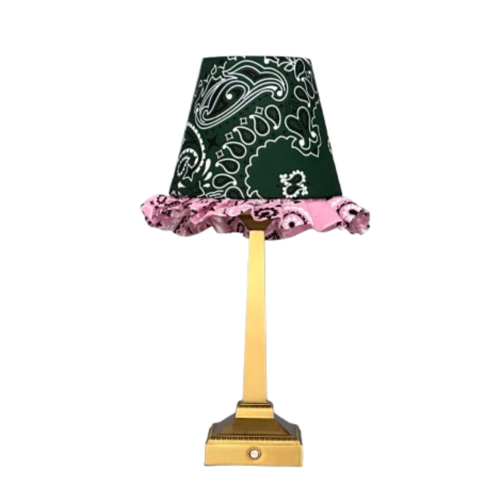 Charlie Table Lamp Green Paisley