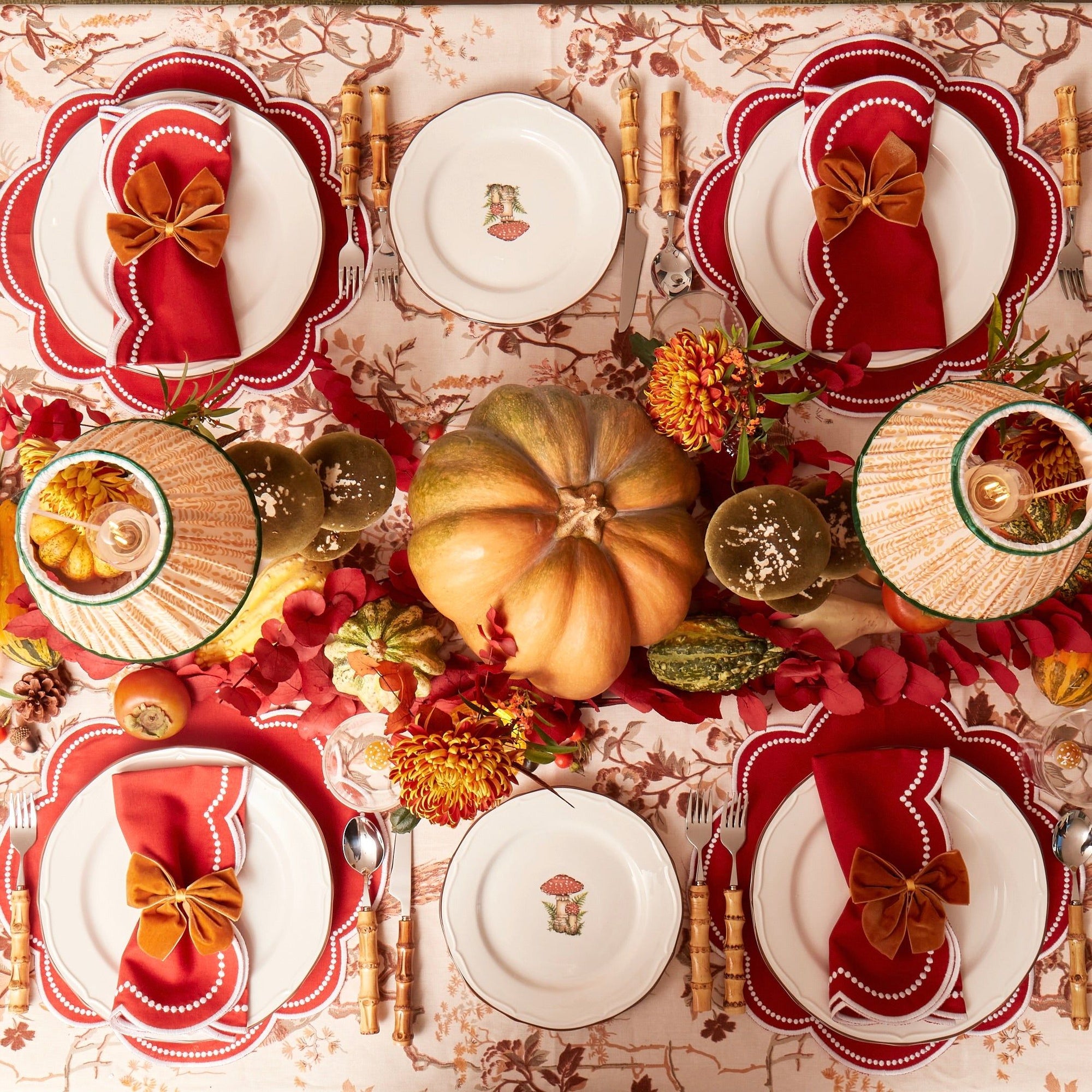 Orlando Cinnamon Orange Circle Placemat (set of 4) Placemats