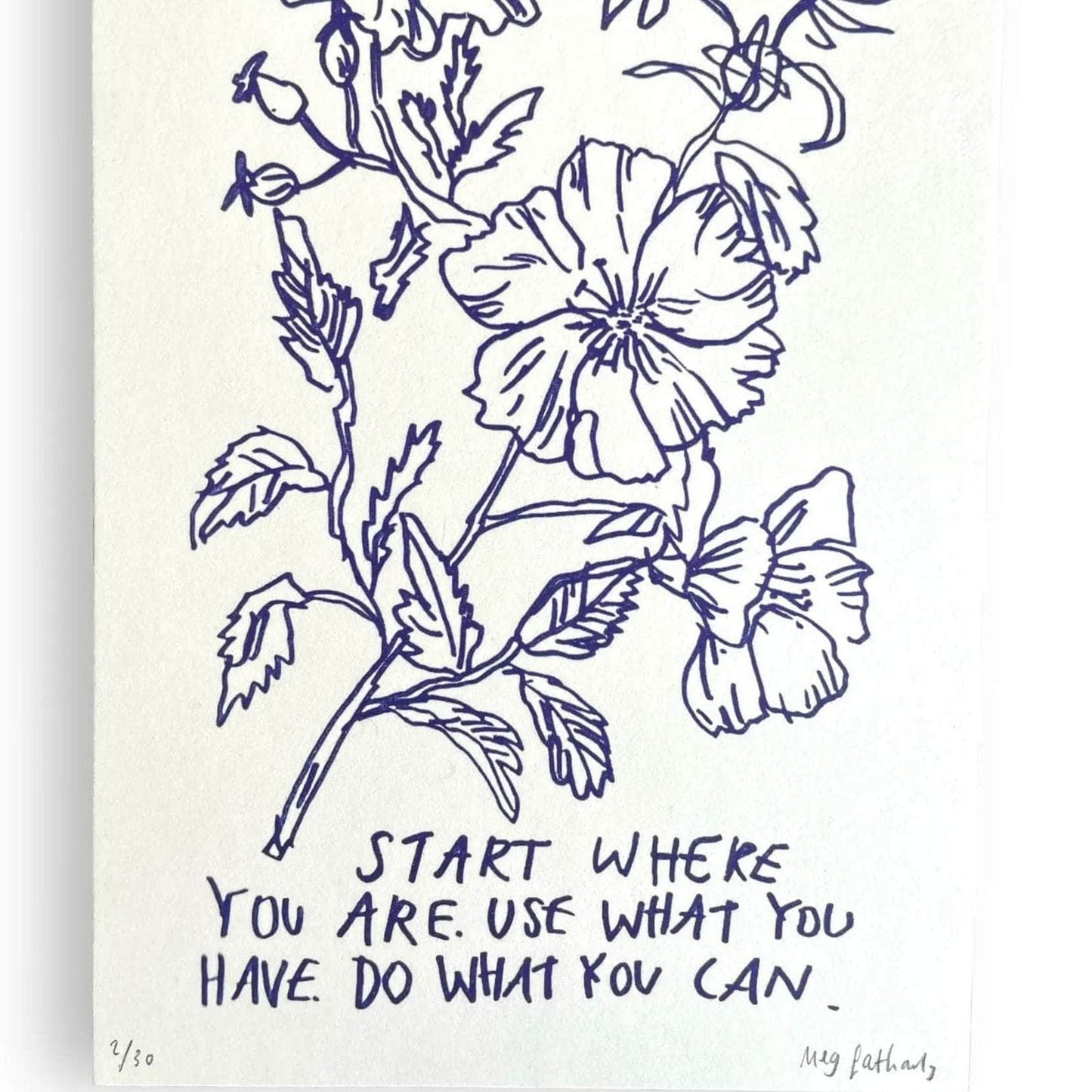 Limited Edition Flower Drawing Print