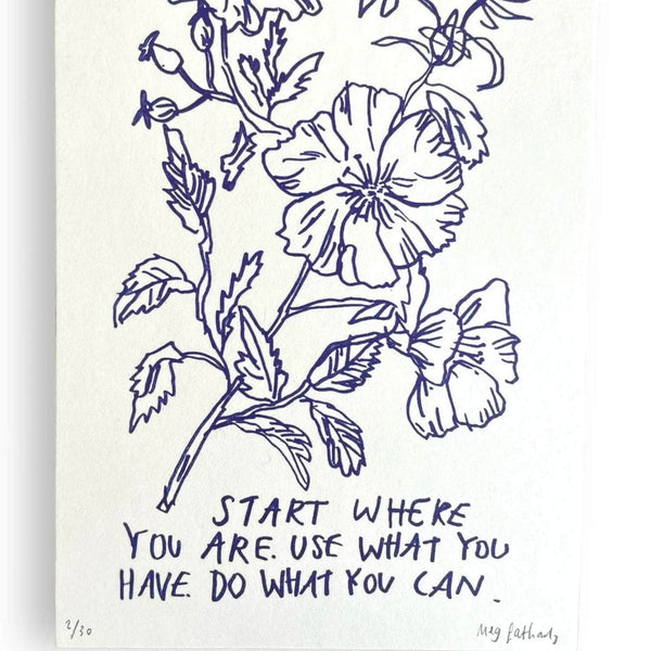 Limited Edition Flower Drawing Print