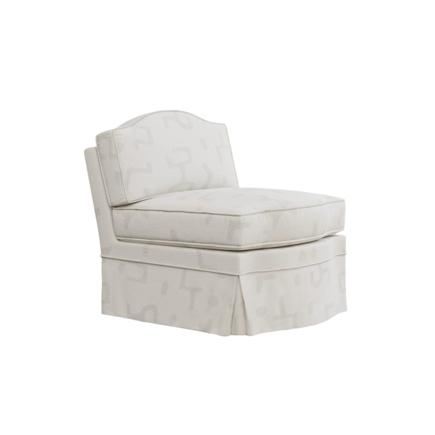 Felix Slipper Chair, Raphia, Powder