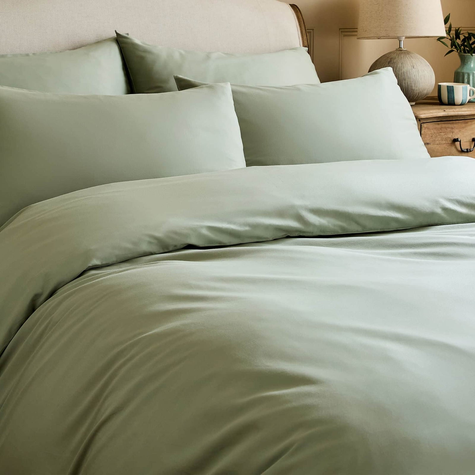 Luxury Organic Cotton Sage Green Original Duvet Cover
