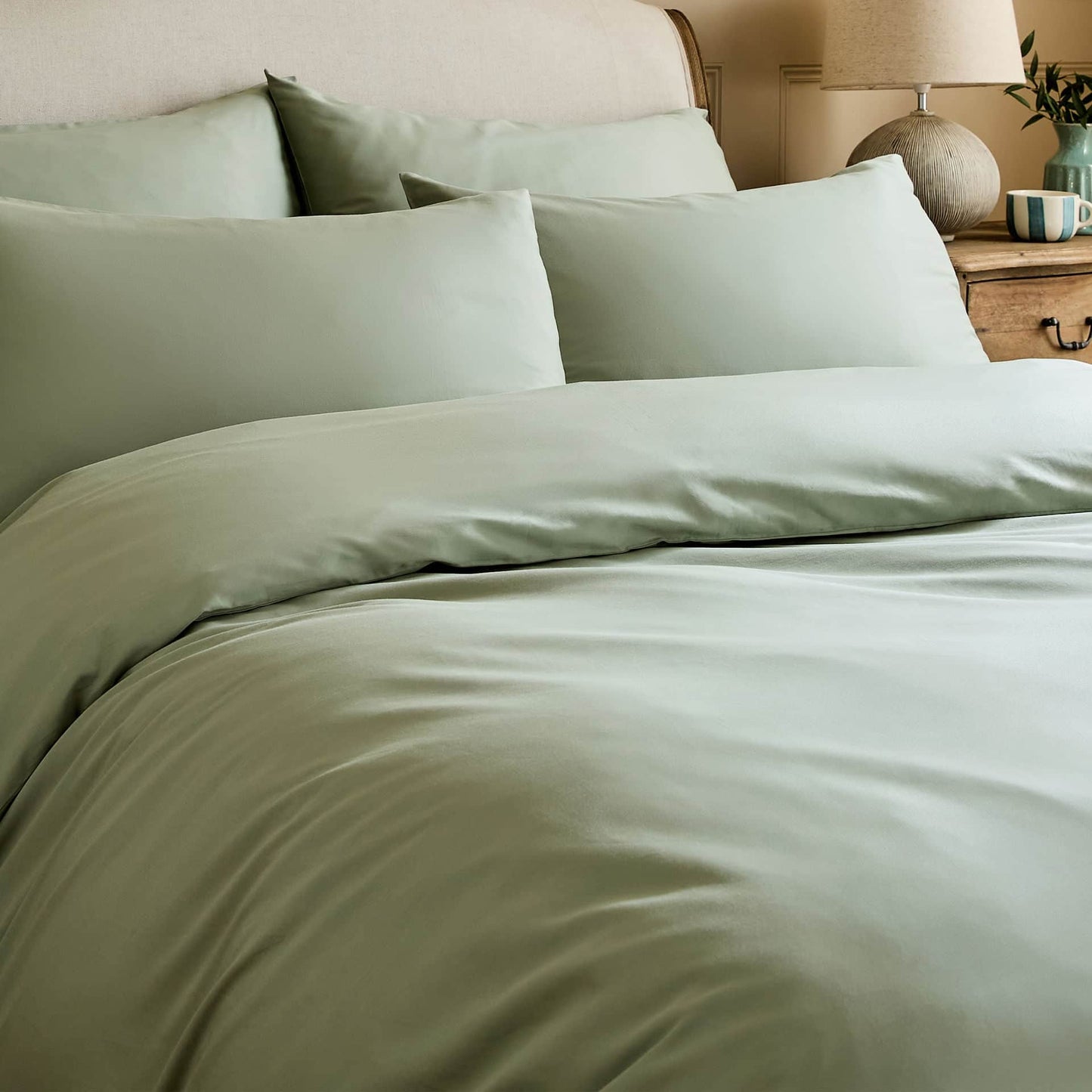Luxury Organic Cotton Sage Green Original Duvet Cover