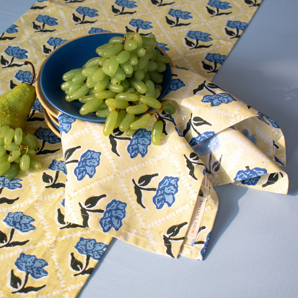 Noor Table Napkin Set of 2 - Butter Yellow