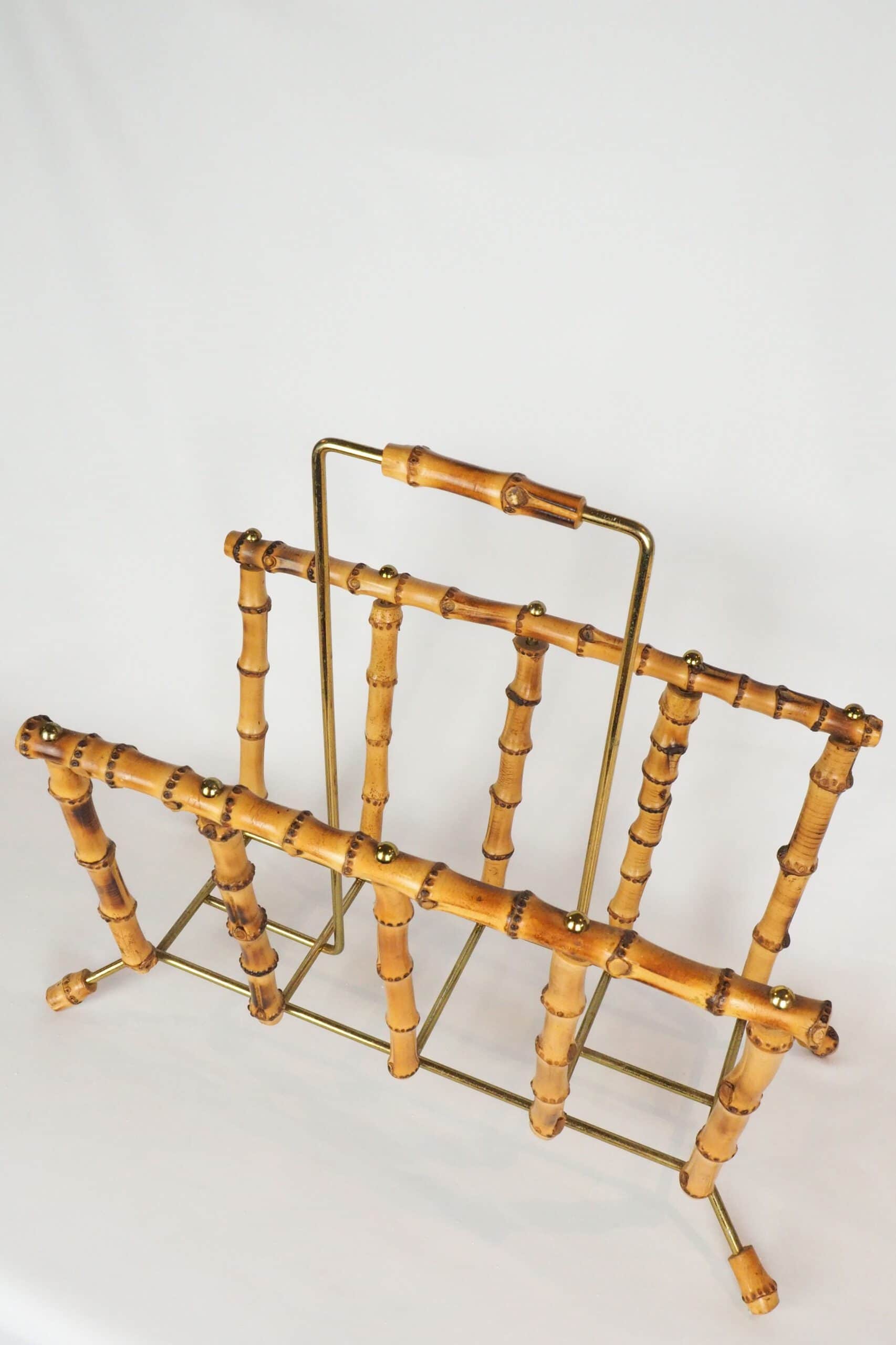 Vintage Bamboo Magazine Rack
