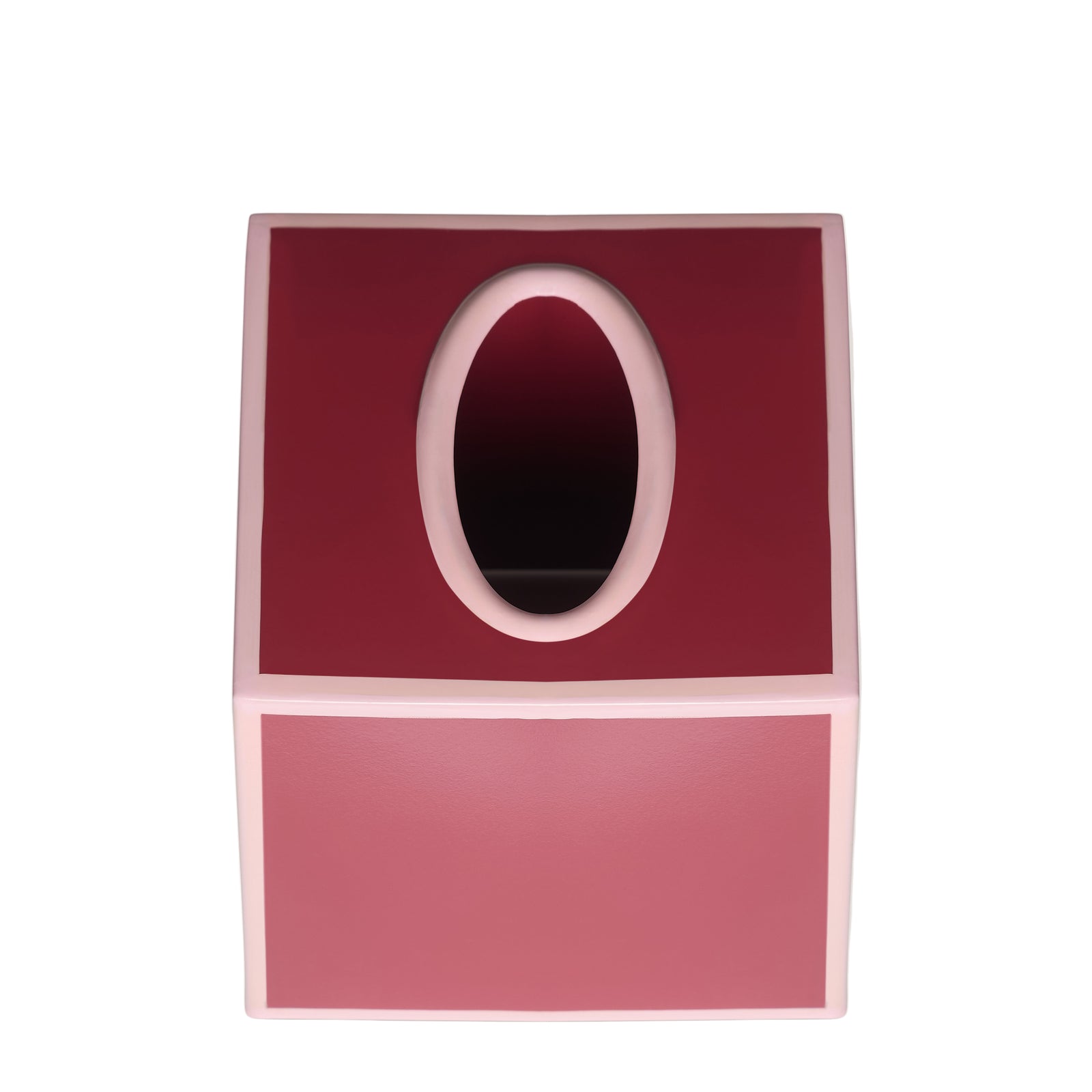Tissue Box Cover | Ruby Red and Rose Pink