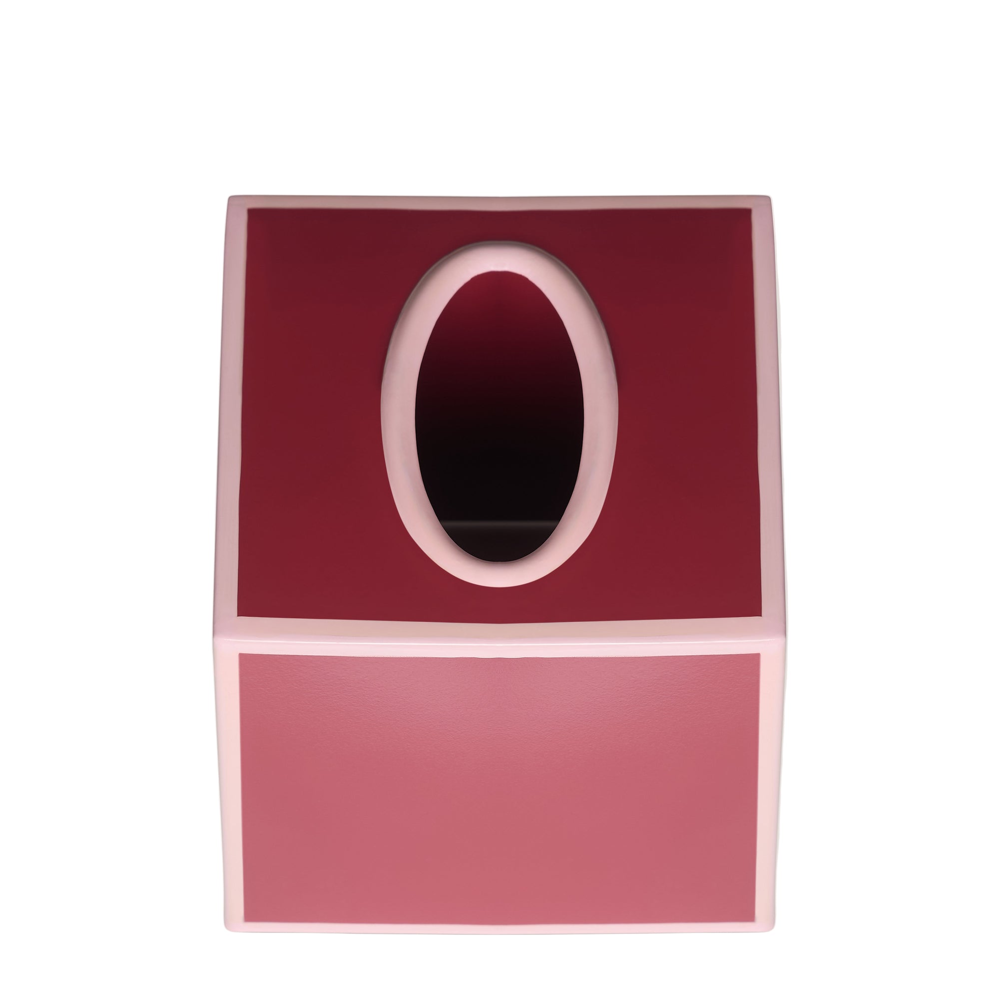 Tissue Box Cover | Ruby Red and Rose Pink
