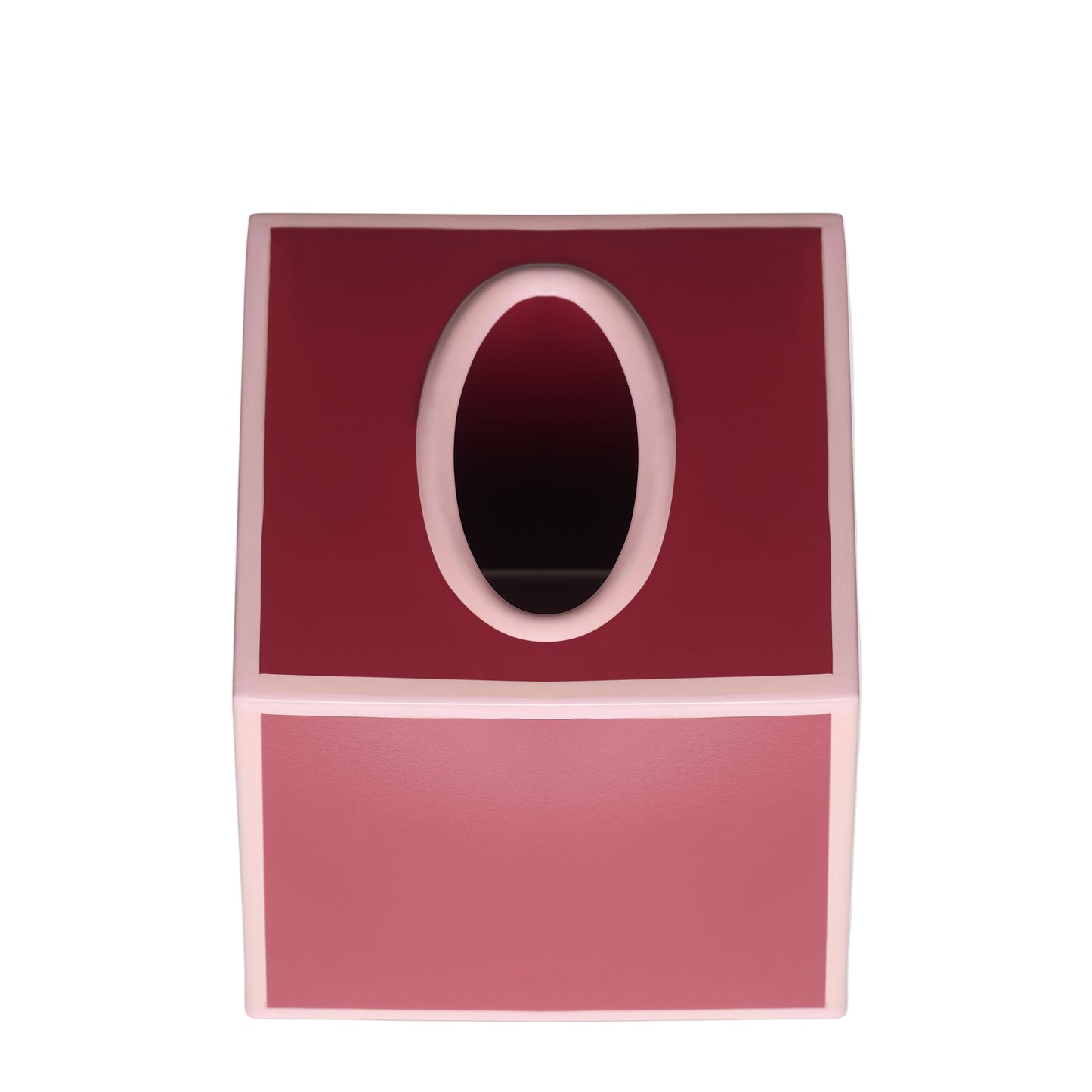 Tissue Box Cover | Ruby Red and Rose Pink