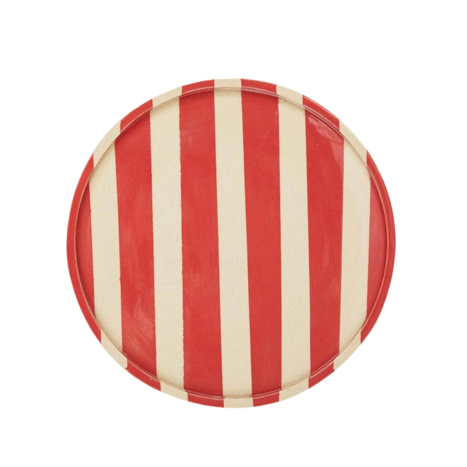 Duci Striped Plate Red 15cm