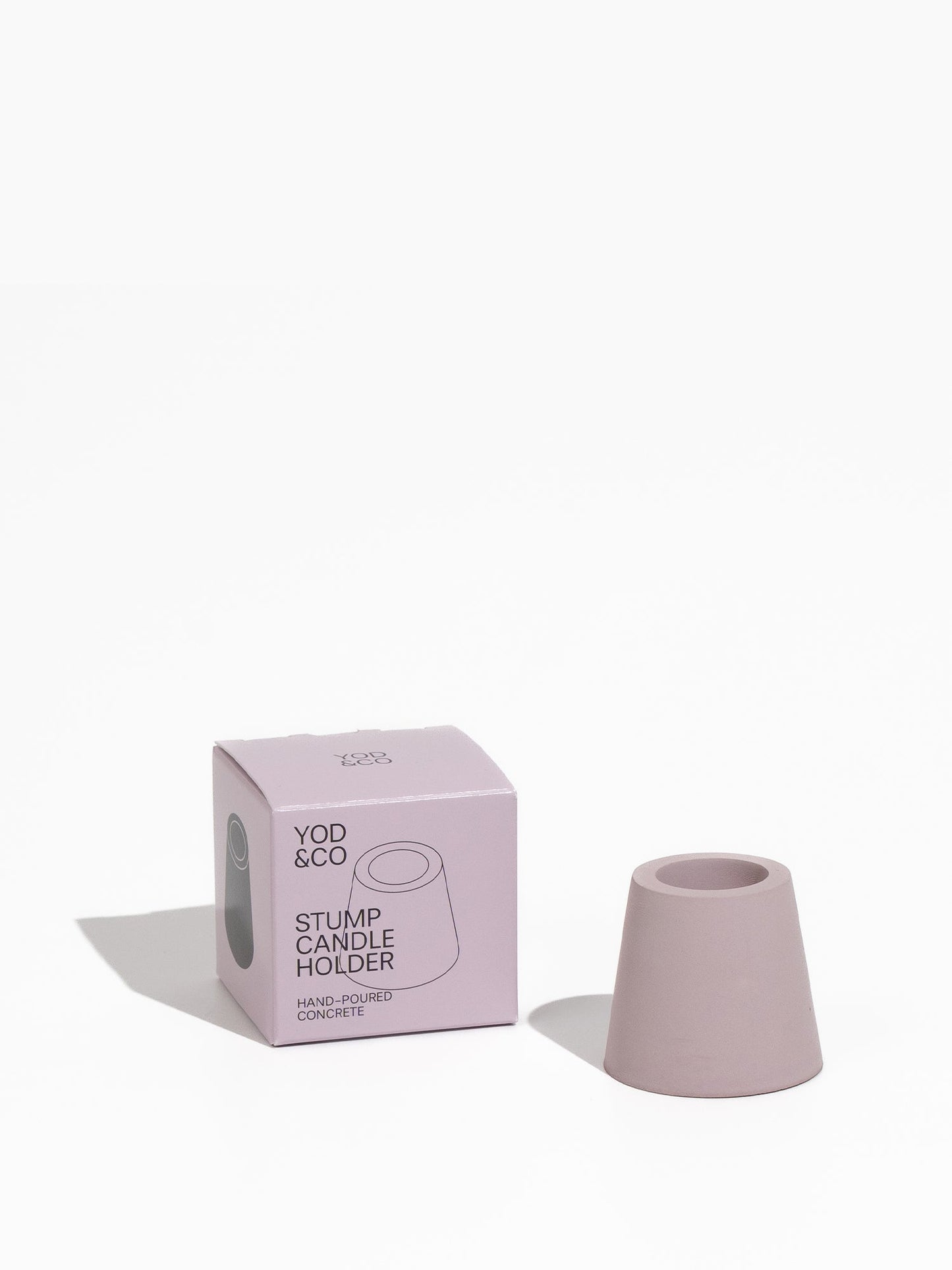 Stump Candle Holder - Mauve