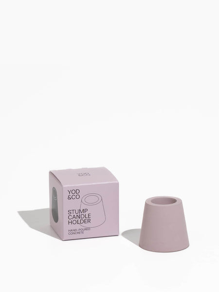 Stump Candle Holder - Mauve