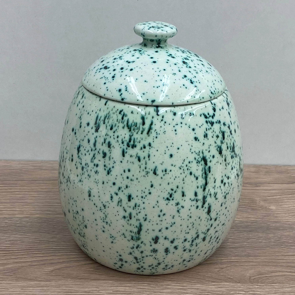 Cookie/Biscuit Jar Canister Speckled Green