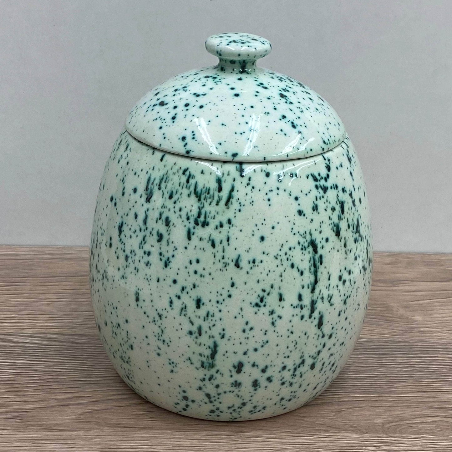Cookie/Biscuit Jar Canister Speckled Green