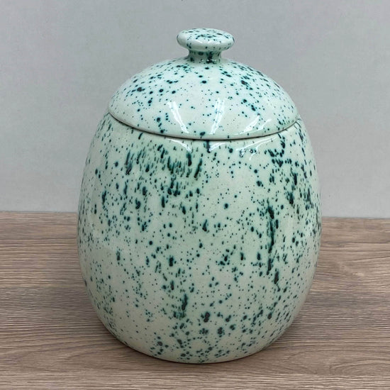 Cookie/Biscuit Jar Canister Speckled Green