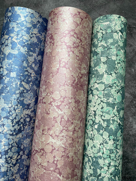 Marbled Wallpaper - 'Ditzy' Col: Blue Daze - Mica Coated Non-Woven