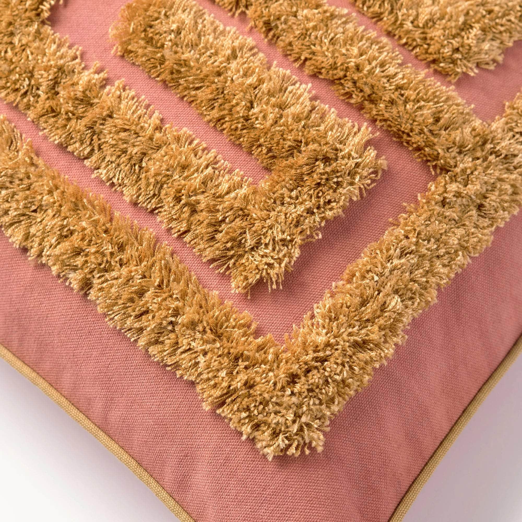 Cushion Cleo Blush & Raffia