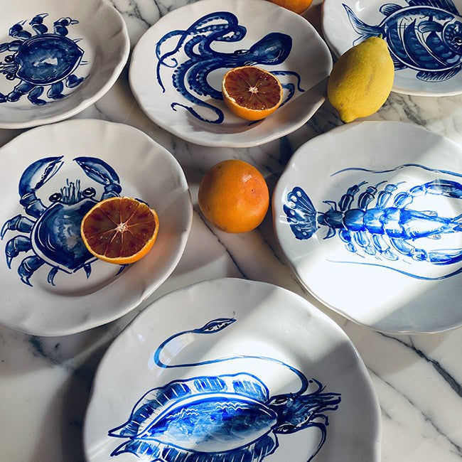 Mare Plate 20 cm Blue Sea Urchin