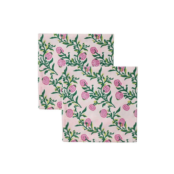 Rasa - Pure Cotton Table Napkin Set of 2 - Pastel Pink