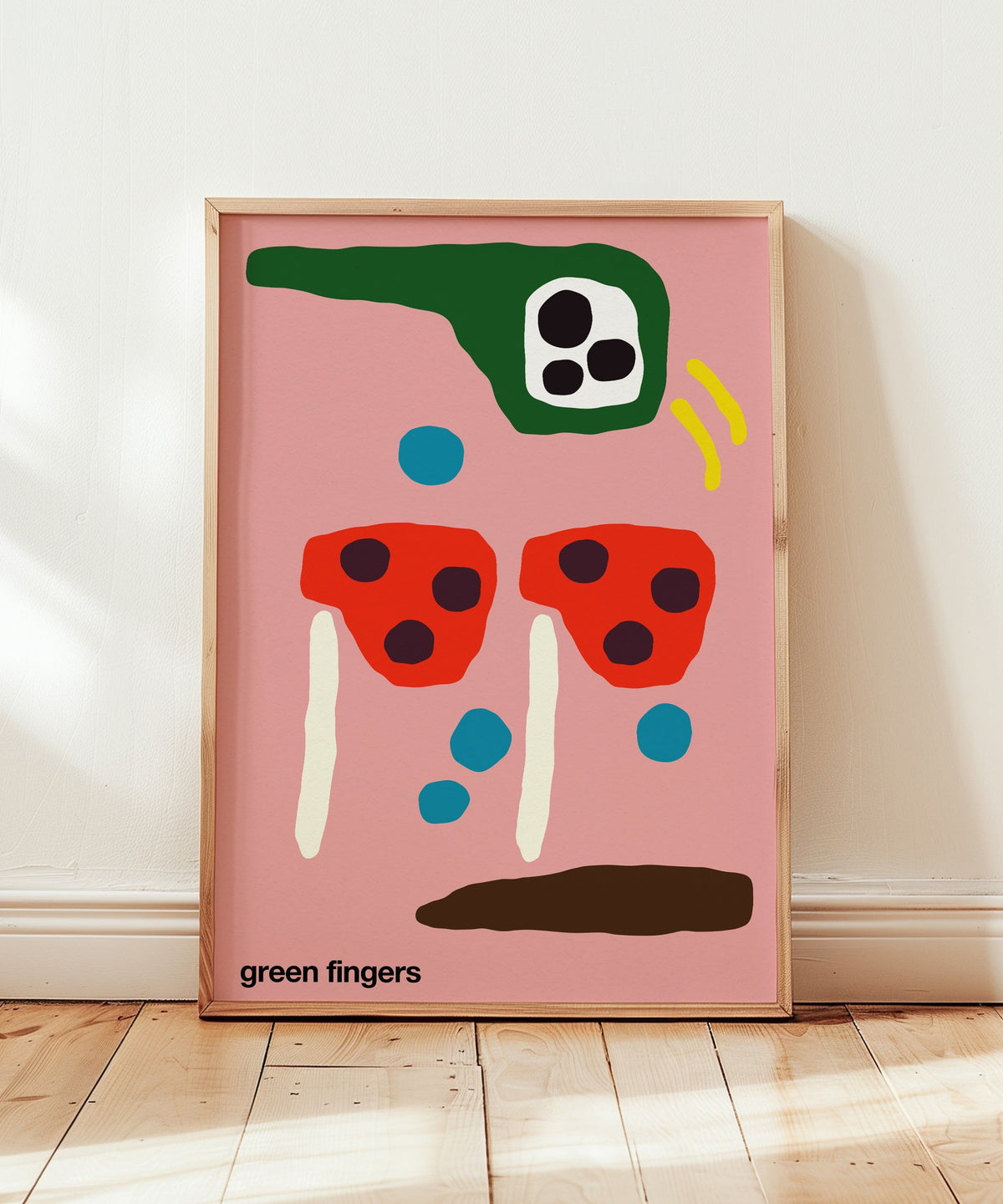 Green Fingers Print - Pink