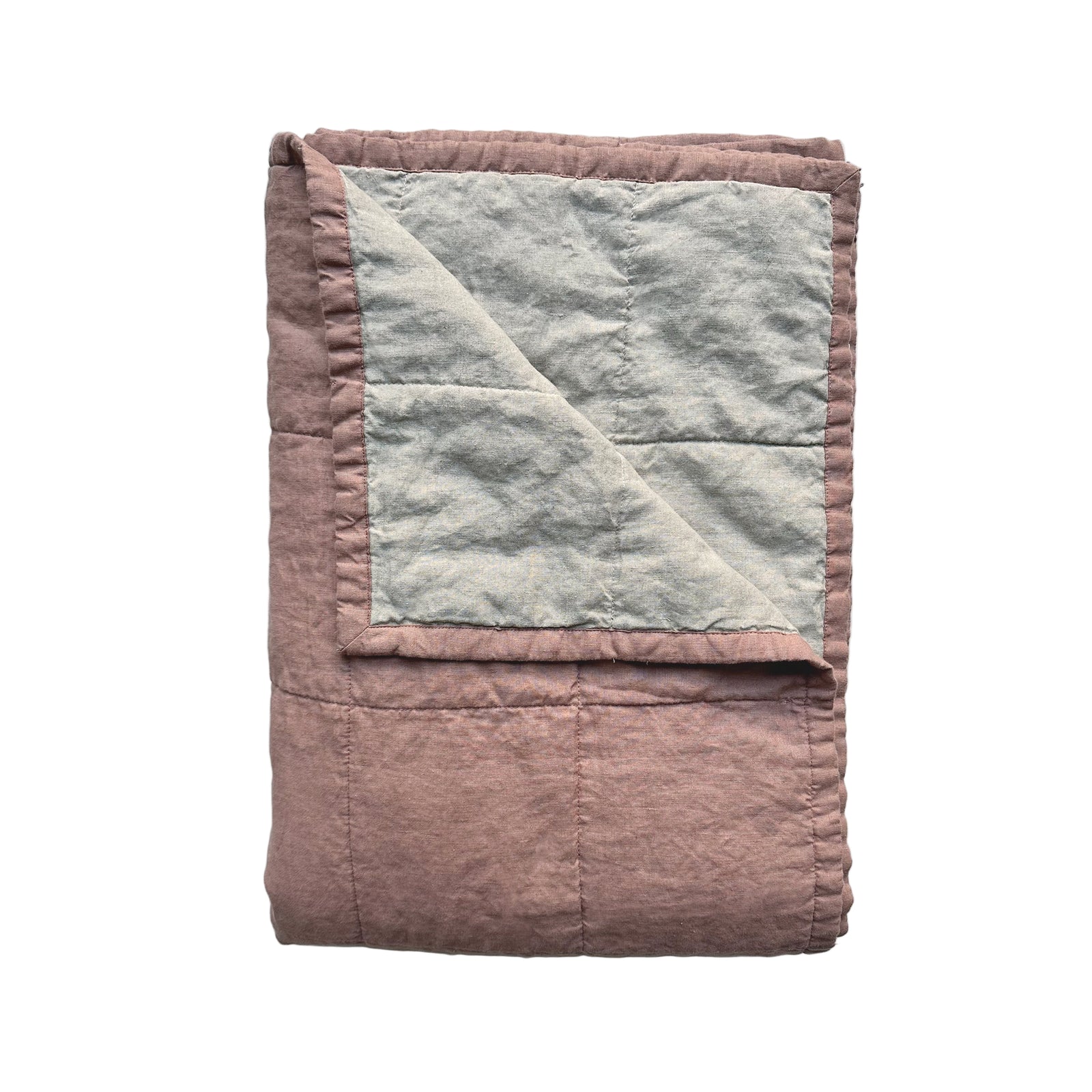 Miller Linen Quilt Faded Blush - OEKO-TEX Certified