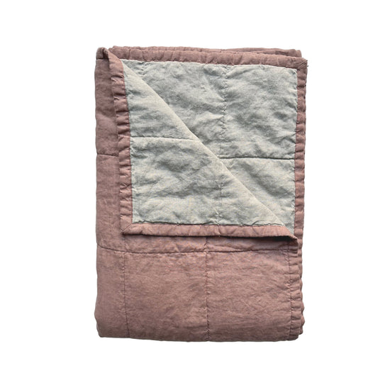 Miller Linen Quilt Faded Blush - OEKO-TEX Certified