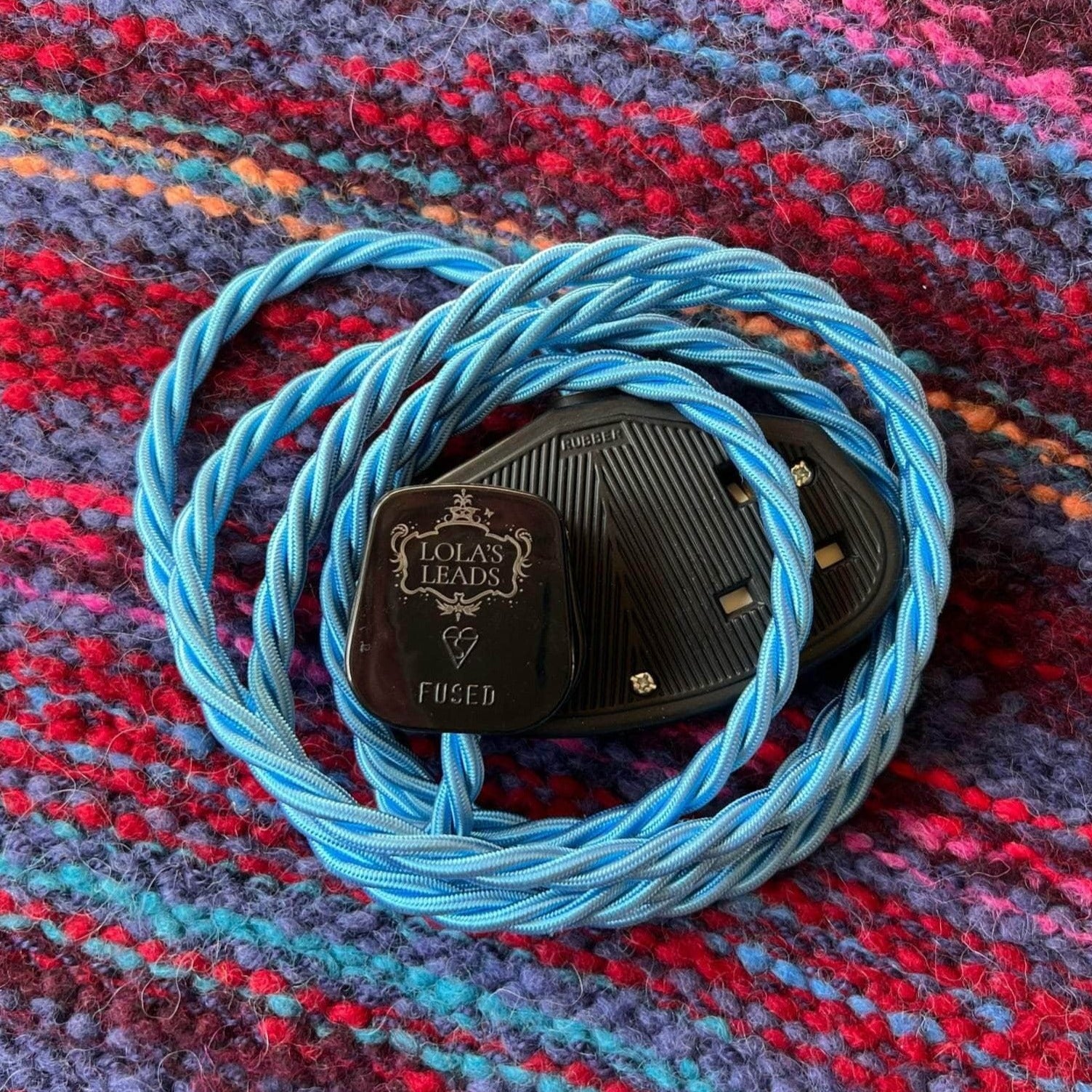 Fabric Extension Cable in Forget Me Not