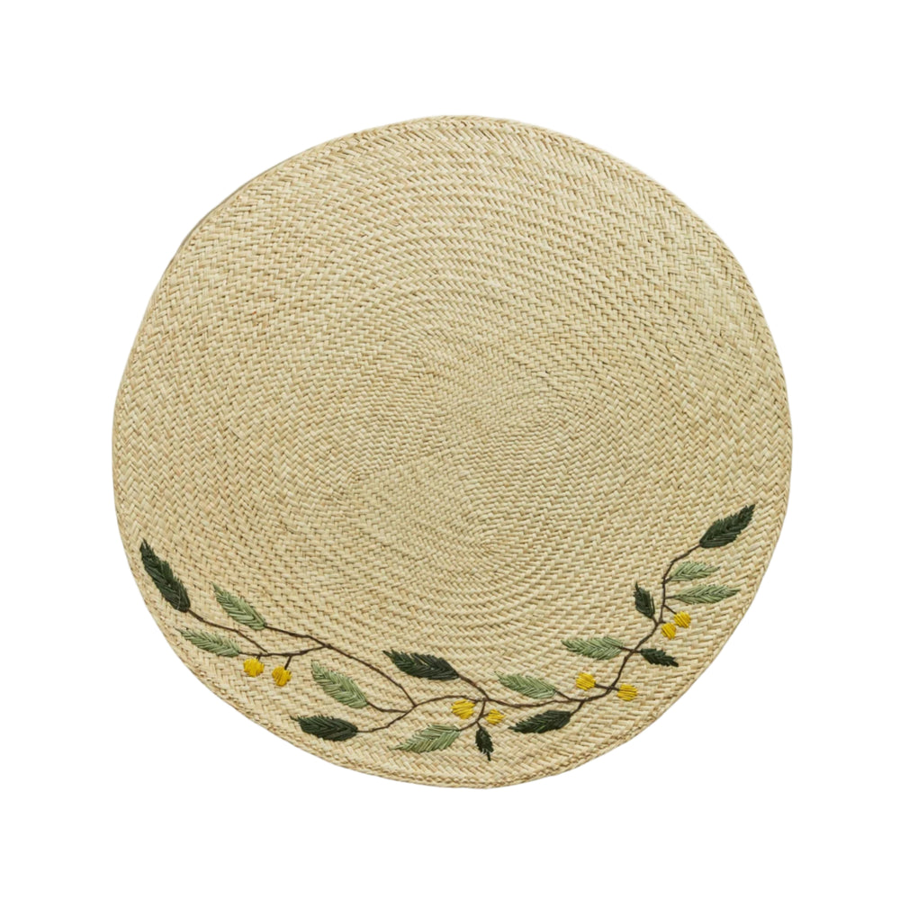 Embroidered Leaf Placemat