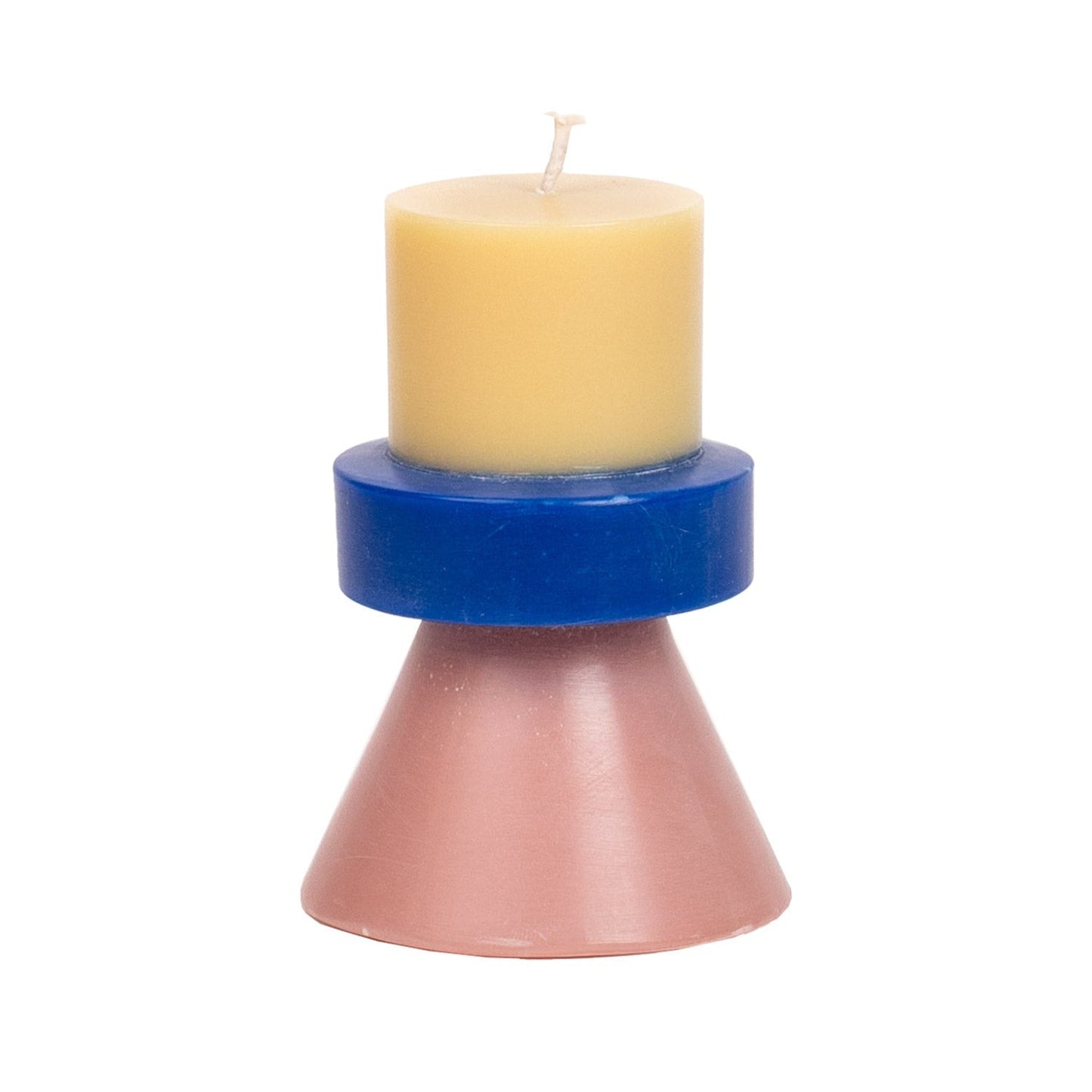 Stack Candle Mini - Creme / Navy / Salmon