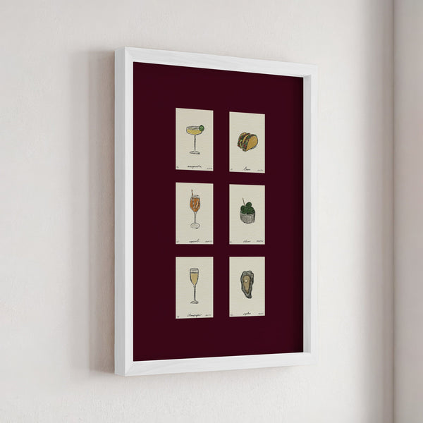 Sips & Snacks Set Print