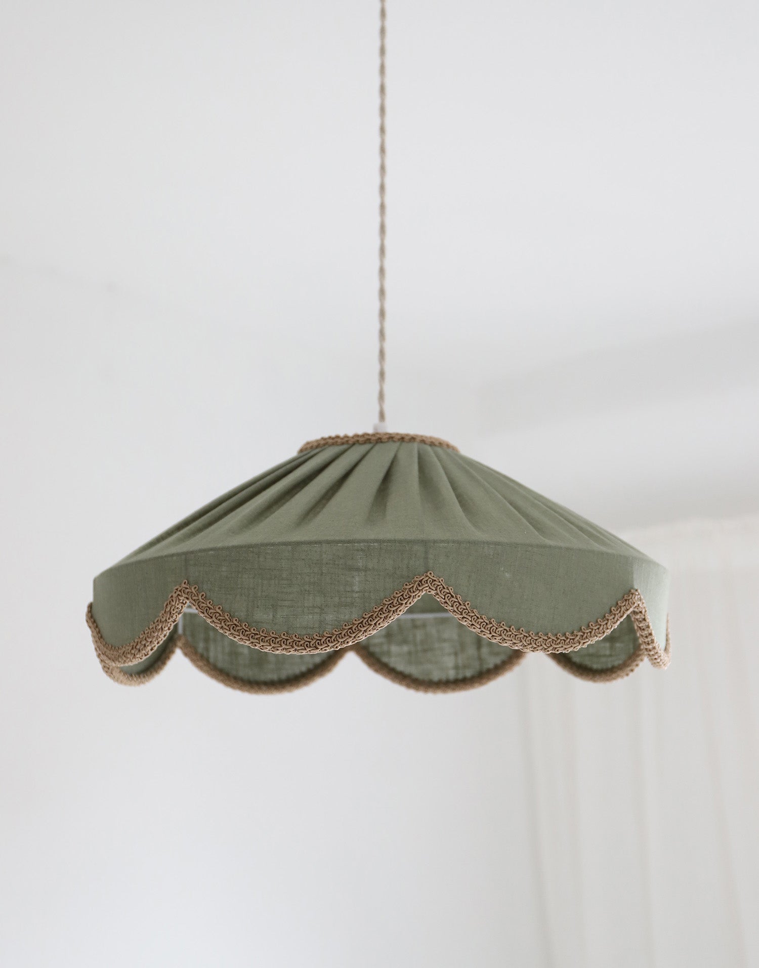 Cosette 'Powdered Sage' Solid Color Floral Shaped Pendant Light
