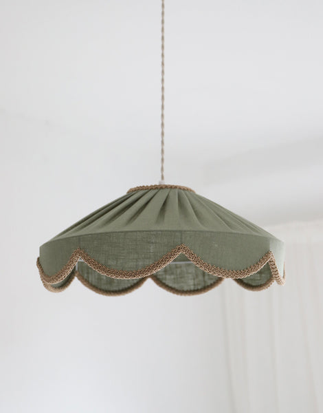 Cosette 'Powdered Sage' Solid Color Floral Shaped Pendant Light