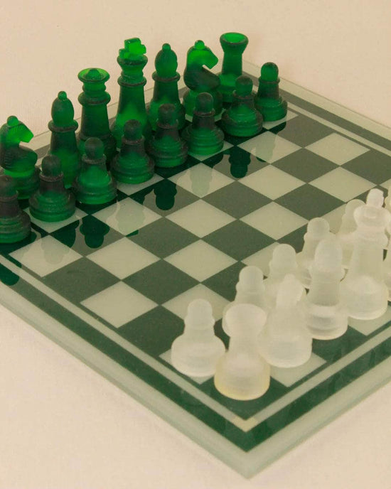Vintage Crystal Chess Set